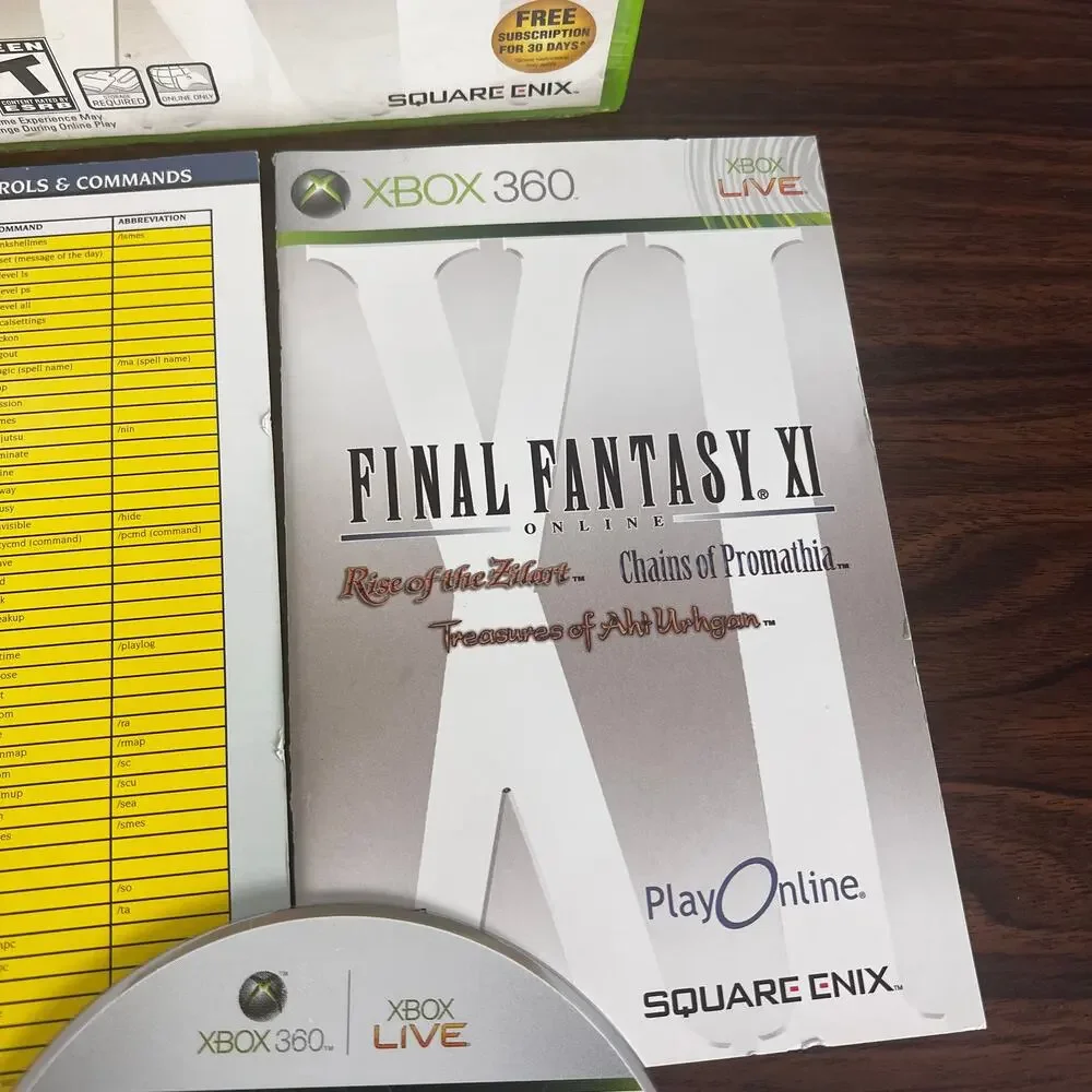 Xbox 360 Final Fantasy XI Online NTSC CIB Complete In Box Video Game